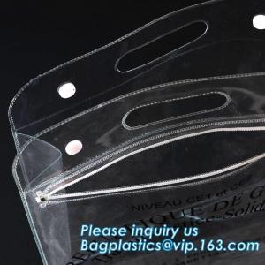 Wholesale Polyester with PVC bottom material zip slider makeup pocket, friendly travel travel pvc cosmetic bag, Non-toxic odorless from china suppliers