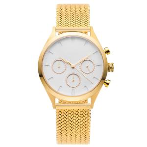 Wholesale Gold plated japanese movement chronos stainless steel back 5atm water resistant from china suppliers