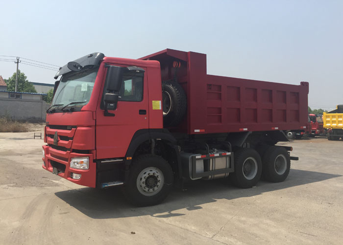 30 - 40 Tons Ten Wheel Tipper Dump Truck 10-25CBM Front Lifting Hydraulic Cylinder