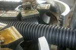 PVC Corrugated Pipe Machine Twin Screw Extruder , Single Wall pvc Corrugated