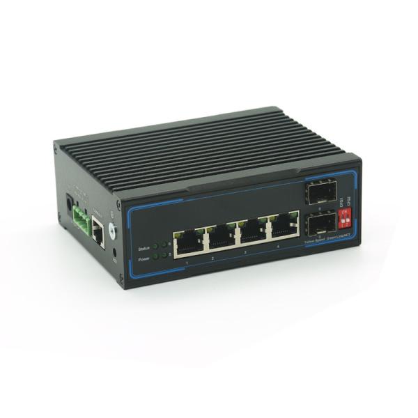 NF524GM-SFP Industrial grade 10/100/1000Mbps managed fiber switch with 4 x RJ45