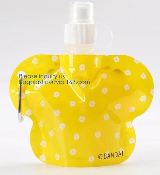 Foldable Water Bottle Bag 480ML Environmental Protection Collapsible Portable
