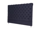 French country style wooden frame headboard, button tufted upholstery headboard