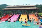 Customized 3 Riders Kids' Water Slides Aqua Park Equipment , Pink / Orange /
