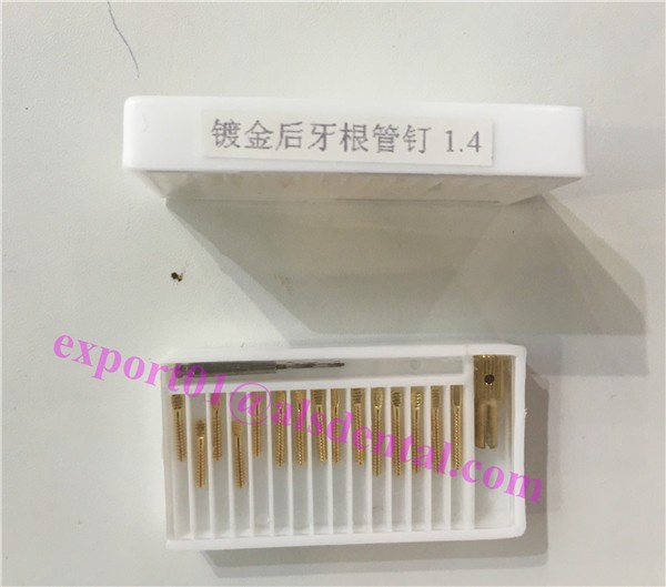 Titanium Orthodontic Accessory Golden Metal Screw Post Dental 120pcs/Box