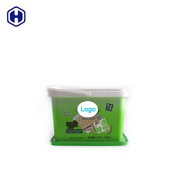 Anti - Counterfeiting Plastic Cookie Containers IML Decoration 2.8L