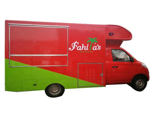 Quality Awesome Petrol Mobile Kitchen Truck , Mobile Fast Food Van Gasoline Fuel Type for sale