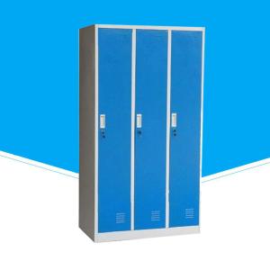Wholesale 3 Door Thick 0.5mm Locker Room Cabinets For School Students from china suppliers