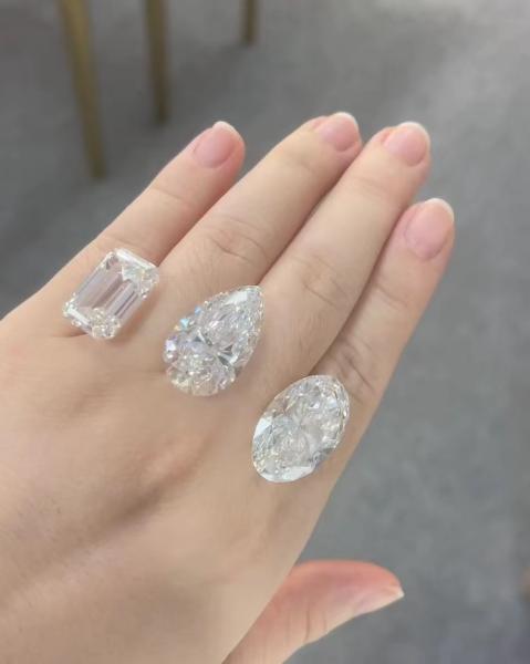 Big Size Lab Grown Diamond Oval Pear Emerald Lab Grown Diamond Jewelry diamond