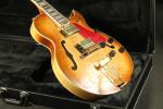 High Quality teaburst thick hollow body block inlay single cutaway electric