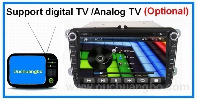 Car DVD GPS for Volkswagen Sagitar /Tiguan /Touran with radio bluetooth TV RDS OCB-8614