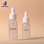 1oz 30ml PET Plastic Bottle Luxury Push Button Dropper Bottle Clear Scrub For