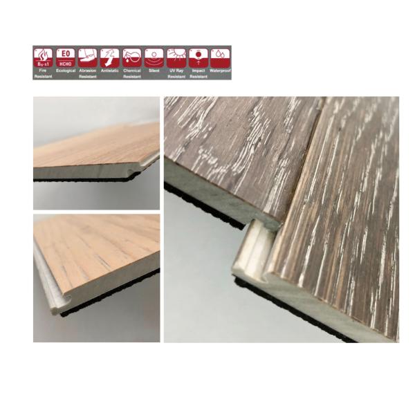 Supply Real Wood Veneer SPC Flooring with Advanced Click System and SPC Rigid Core