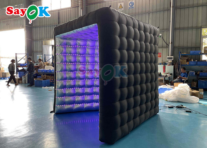 Portable Inflatable Vogue Photo Booth With LED Tube Lights Party Wedding Decor