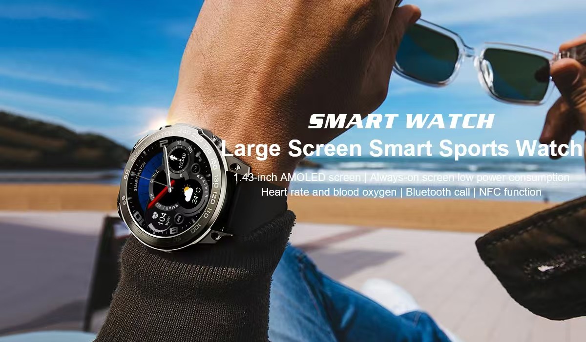 DM50 SmartWatch With Heart Rate & Blood Pressure & Oxygen Monitor