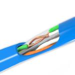 UTP LSZH CAT6 Lan Cable FTTH Double Shields Twisted Pairs