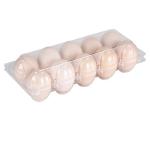Hinged Clamshell Clear Plastic Egg Tray 10 Holes PET Compression Resistance