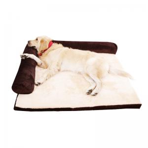 China Anti - Slip Extra Large Dog Beds High Density Sponge / Corduroy Plush Material on sale