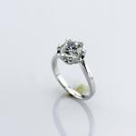 925 Sterling Silver Women Engagement CZ Diamond Ring (F38)