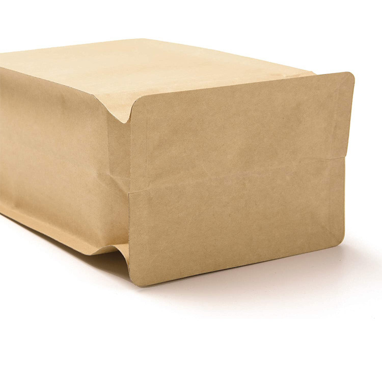 16oz 1lb Kraft Stand Up Side Gusset k Paper Bag With Pull Tab Zipper