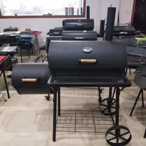 Wholesale Stainless Steel Double Barrel Smoker BBQ Grill with Big Body and Large Cooking Area from china suppliers