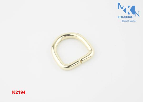 Brass Color D Ring Buckle 19mm Inner Size Purse Metal Hardware OEM Or ODM