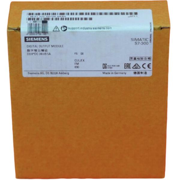 SIEMENS 6ES7322-8BF00-0AB0 SIMATIC S7-300, DIGITAL OUTPUT SM 322, ISOLATED, 8 DO, 24 V DC, 0.5A (1X 8 DO)