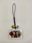 Offset printing die cut acrylic keychains , bell Acrylic Disk Keychain