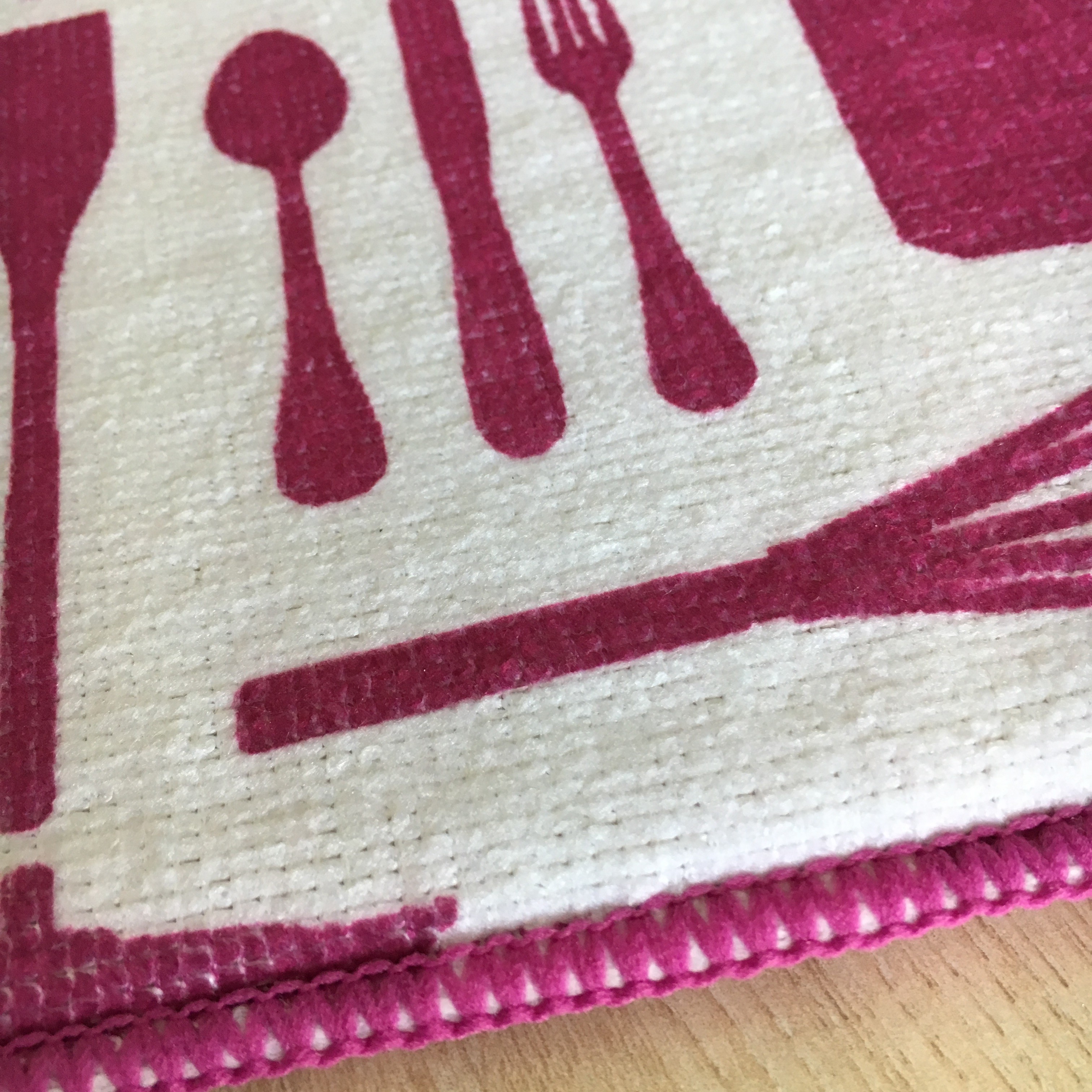 Sinlge packed 1pc Microfiber printeted water absorb dish mat kitchen water pad with grid patten