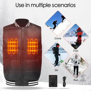 Wholesale Sustainable Heated Down Waistcoat Outdoor Heated Vest 5V USB Power from china suppliers