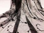 Nylon Black Stretch Lace Fabric By The Yard Embroidered Tulle Netting With