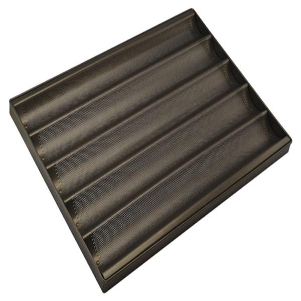 RK Bakeware China Foodservice NSF 49036 6 Loaf Glazed Uni-Lock Aluminum Baguette