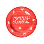 Custom Logo Print Ceramic Porcelain Christmas Dinner Plate Party Tableware Set