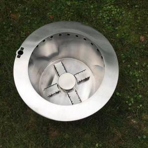 China 13 Inch Double Wall Smokeless Stainless Steel Fire Pit 15.5 Inch Portable on sale