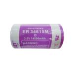 OEM / ODM Lithium Thionyl Chloride Battery ER34615M Lithium Primary