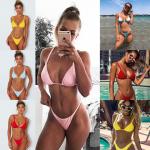 OEM Custom Yellow and White Leopard Nylon Beach One Piece Hot Wallpaper Bikini