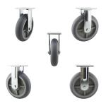 200mm Diameter Soft TPR Fixed Heavy Duty Ball Bearing Wheels