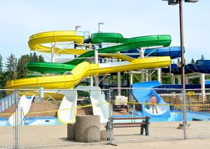 Wholesale Amusement Park Spiral Water Slide 1.4 M Each Lane Raft Slide Glass Fiber Material from china suppliers