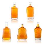 Flint Glass Bottle for Gin Rum Champagne Brandy and Whisky Featuring Customized