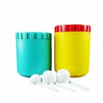 HDPE Cylinder Empty Plastic Powder Containers Straight Plastic Canister Jar 500g