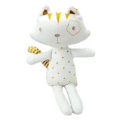 Wholesale Embroidery Logo Pattern Super Soft Stuffed Cat Toy Infant Comforter Toy Skin Friendly Chewed Lovely Plush from china suppliers