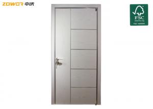 China Single Swing Curved Hinged Plywood Plain Wooden Door on sale