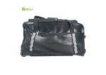 PU Polyester Silver Trolley System Wheeled Duffle Rolling Luggage Bag