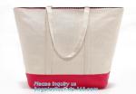 eco canvas beach bag custom canvas tote bag rope handle recycled canvas shopping
