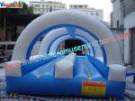 0.55 mm Blue Giant Waterproof Outdoor Inflatable Water Slides For Kids And