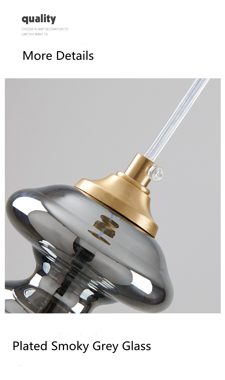 Decoration Glass Hanging Lamp for Dining Room Kitchen Bar LED Stars Glass Chandelier(WH-GP-175)