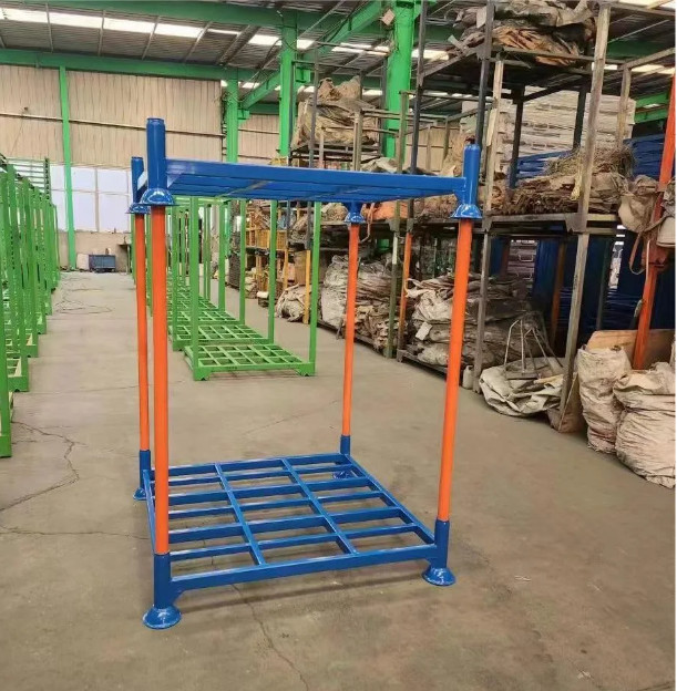 Heavy Duty Powder Coated Stackable Racks With 4 Posts And 4 Layers