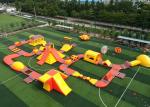 Heat Resistant Inflatable Water Obstacle Course Equipment Large People Capacity