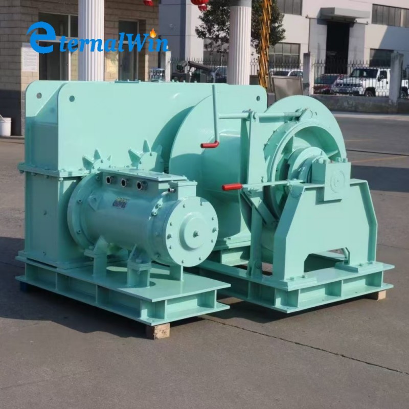 Shipyard Slipway Marine Hydraulic Winch 55T For Seaport Construction