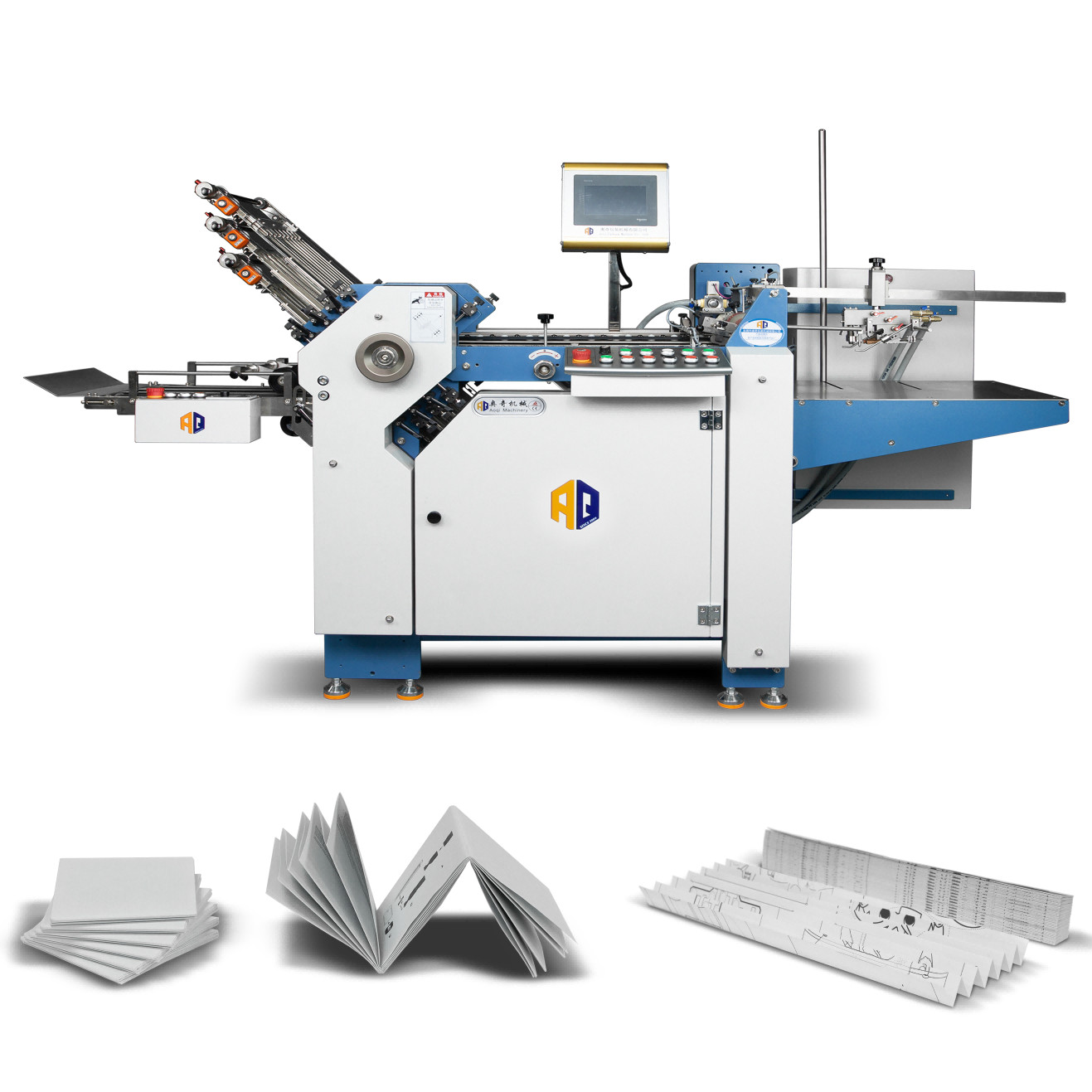 2023 Newly Designed A3 Paper Folding Machine With Pile Feeder For Folding Insert Manual